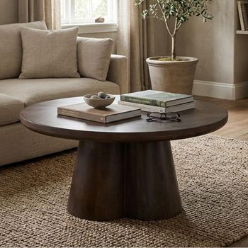 Brix Clubs Chestnut Mango Wood Round Coffee Table