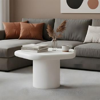 Geo White Pentagon Low Coffee Table