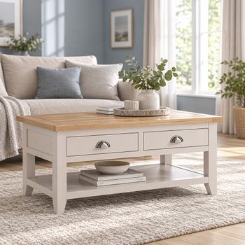 Richmond Grey 2 Drawer Coffee Table