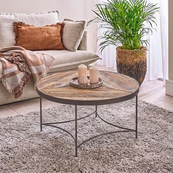 Boatwood Large Round Coffee Table
