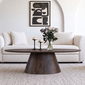 Palma Walnut Oval Coffee Table