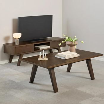 A Line Smoked Oak Low Coffee Table