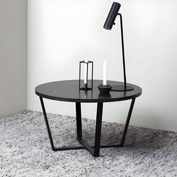 Amble Black Marble Effect Round Coffee Table