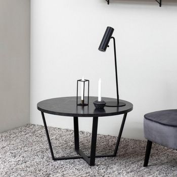 Amble Black Marble Round Coffee Table