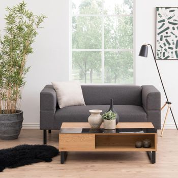 Azalea Black and Oak Lift Up Coffee Table