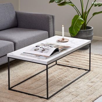 Barossa White Marble 110cm Coffee Table