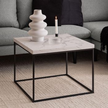 Barossa White Marble Square Coffee Table