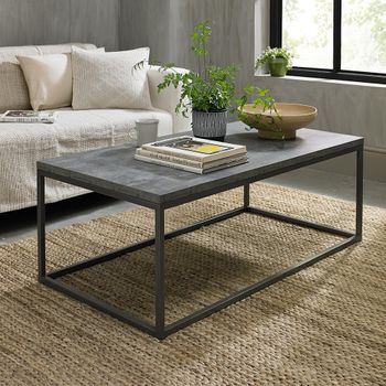 Renzo Zinc and Dark Grey Coffee Table