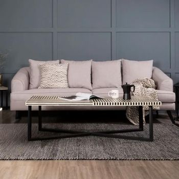 Boho Black Bone Inlay Coffee Table