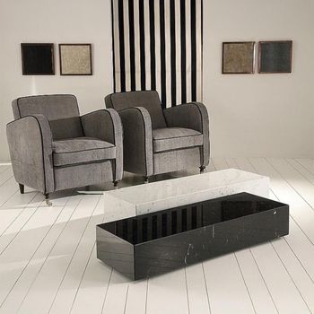 Box Marble on Casters Coffee Table - Sizes Available