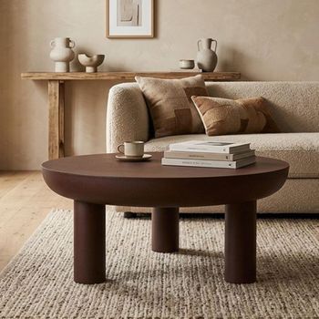 Brix Niko Rust Metal Round Coffee Table