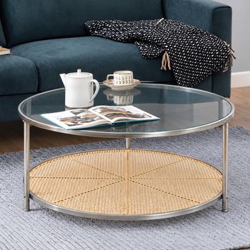 Clearance - Faux Rattan Round Coffee Table - FSS15706