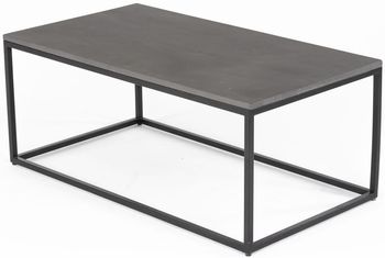 Clearance - Odom Grey Concrete Rectangle Coffee Table with Black Metal Base