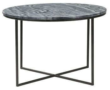 Clearance - The Glam Home Black Marble Top Round Coffee Table