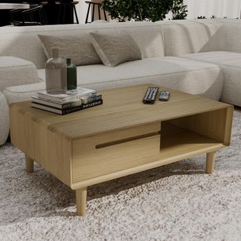 Scandic Danish Oak 1 Drawer Coffee Table