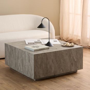 Dice Grey Marble Effect Square Coffee Table