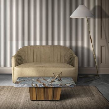 Empire Occasional Rectangle Table Marble with Wooden Base - Sizes Available
