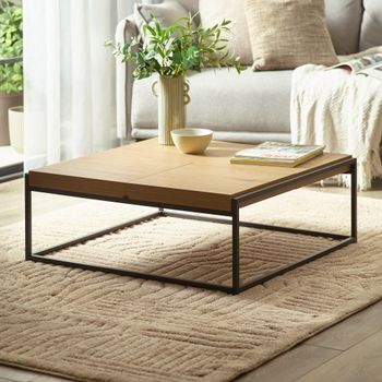 Ezra Tray Light Oak 83cm Square Coffee Table