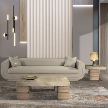 Goya Marble Top 140cm Coffee Table - Sizes Available