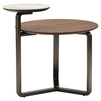 Imperia Brown 2 Tier Round Coffee Table