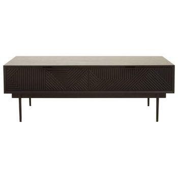 Jakara Black Wood 2 Drawer Coffee Table