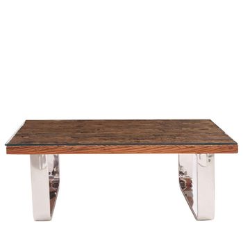 Kerala Clear Glass with Silver Base Coffee Table