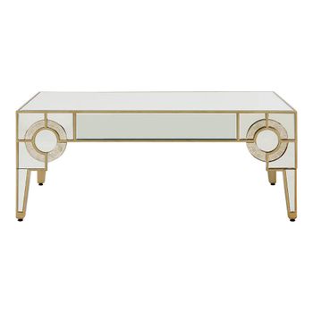 Knightsbridge Mirrored with Gold Trim Coffee Table