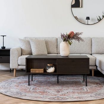 Kyoto Smoked Oak 2 Drawer Coffee Table