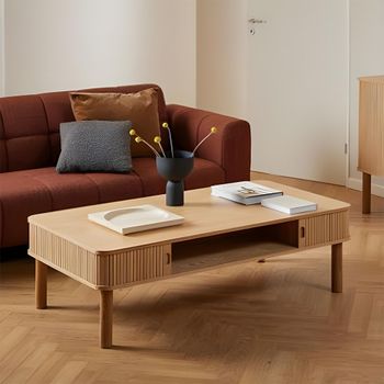 Langley Oak Fluted 2 Door Coffee Table