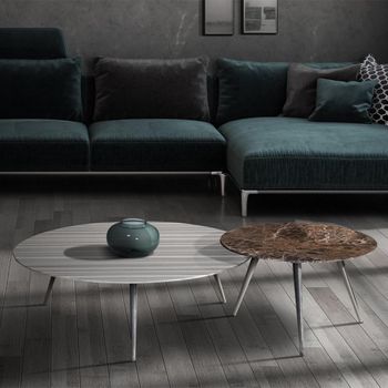 Livia Marble Oval Coffee Table - Sizes Available