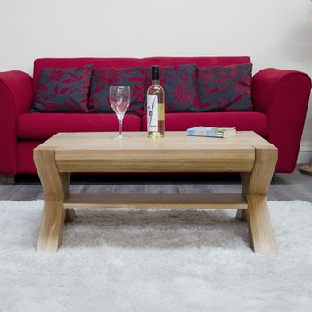 Trend Oak Medium Coffee Table with X Legs