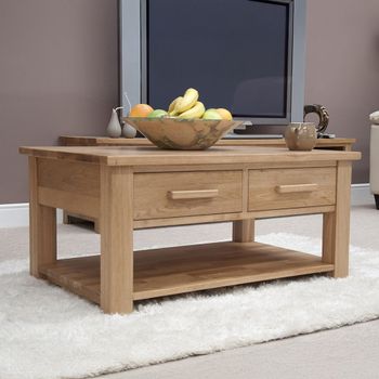 Opus Oak 2 Drawer Coffee Table