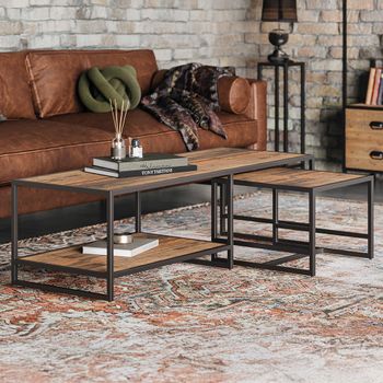 Ooki Reclaimed Wood Coffee Table and Side Table