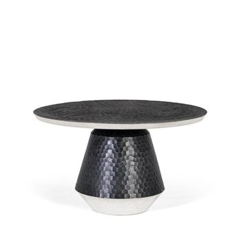 Palermo Grey Metal Large Round Coffee Table