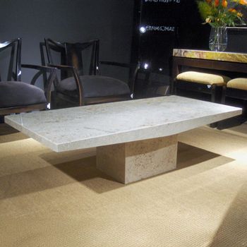 Roma Occasional Rectangle Table Boat Edge Marble - Sizes Available