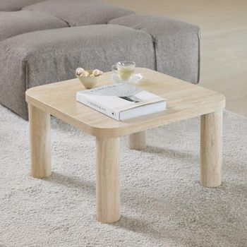 Solano Travertine Effect Square Coffee Table