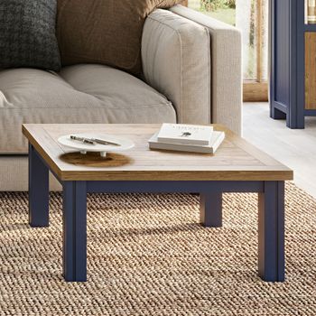 Splash Blue 70cm Square Coffee Table
