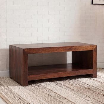 Dakota Dark Mango Wood 110cm Coffee Table