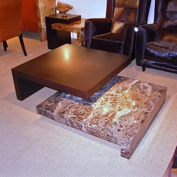 Twin Marble Square Coffee Table - Sizes Available