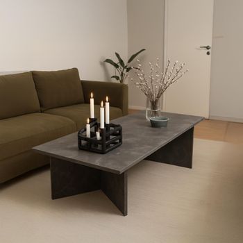 Vega Brown Marron Marble Coffee Table
