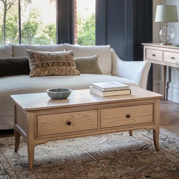 Toulon Oak 2 Drawer Coffee Table