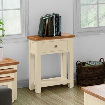 Lundy Ivory Painted 1 Drawer Console Table