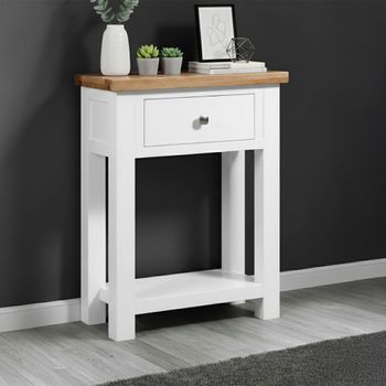 Lundy White Painted 1 Drawer Console Table