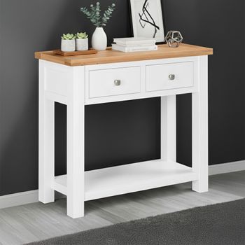 Lundy White Painted 2 Drawer Console Table