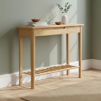 Twyford Oak 1 Drawer Console Table