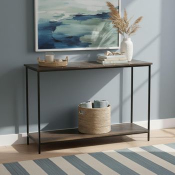 Fowey Dark Brown Mango Wood Console Table