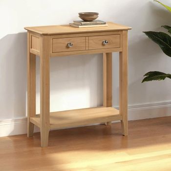 Cotswold Oak 2 Drawer Console Table