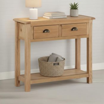 Kilmore Oak 2 Drawer Console Table