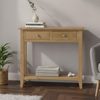 Kilkenny Oak 2 Drawer Console Table