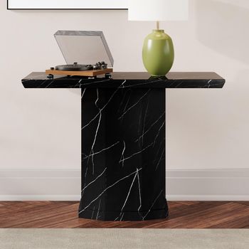 Naples Black Marble Console Table